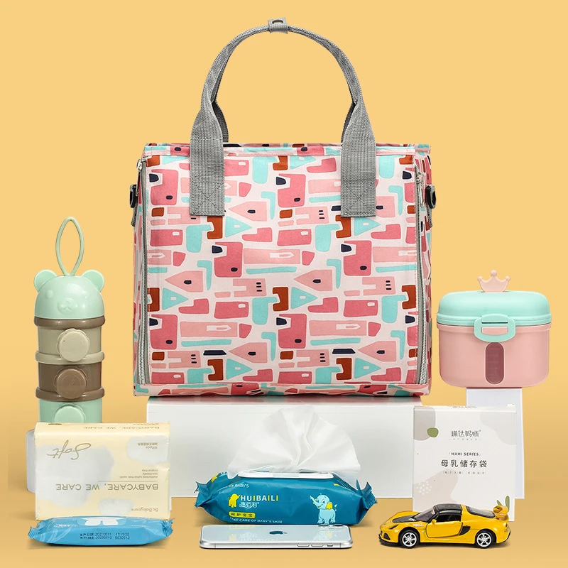Fashion Large Capacity Multipurpose Mommy Tote Bag Baby Hanging Diaper Storage Organizer Bag for Baby Carriage