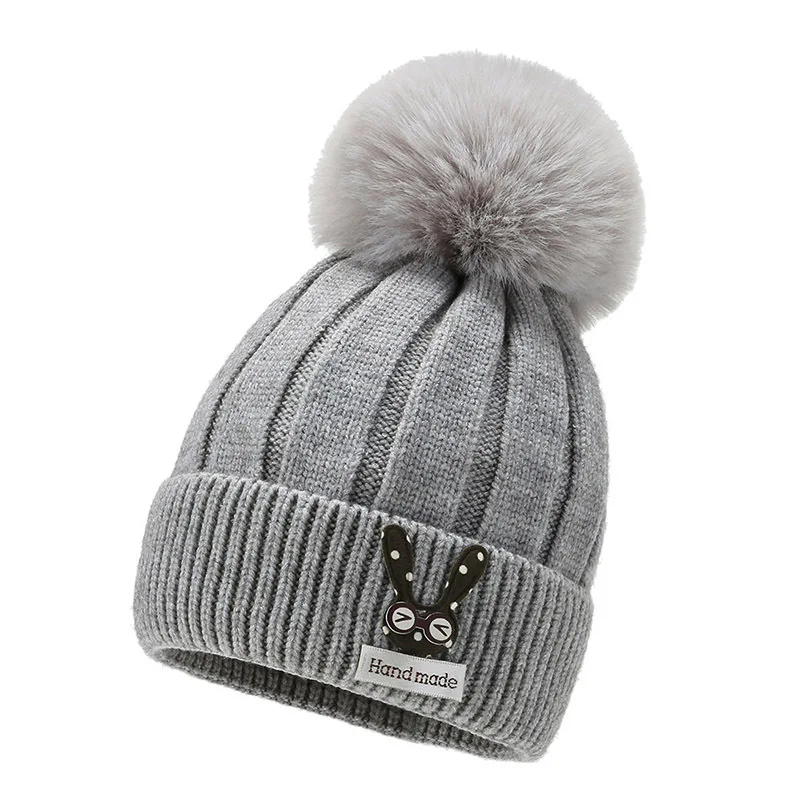 100% cotton warm new products child cartoon colored cotton kid hat winter