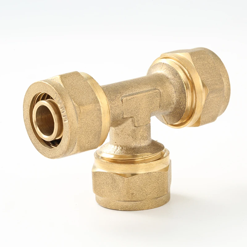 GeRuiSi Threaded Brass Ferrule Compression Fittings For PEX Pipe Water Connection