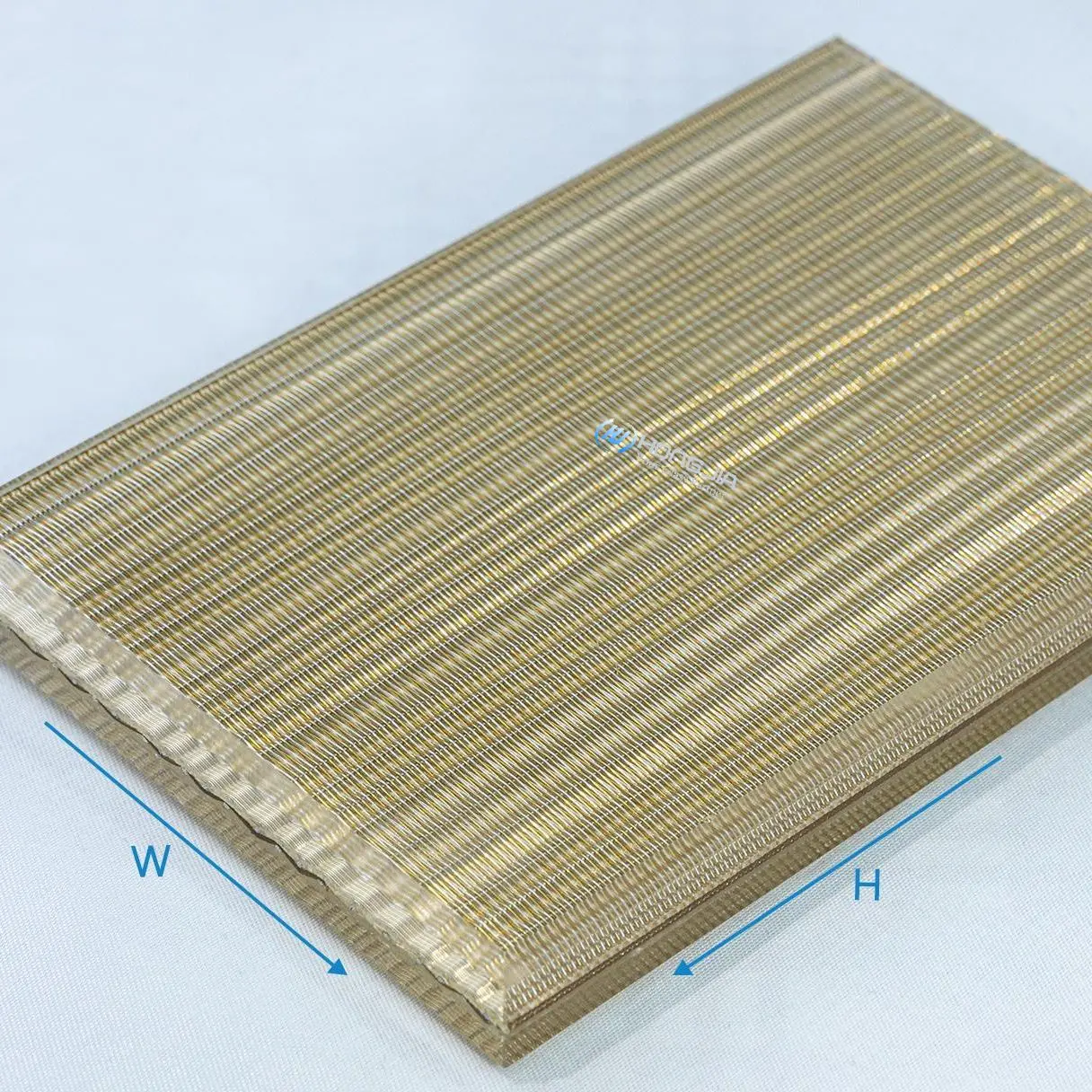 Fashionable Customized  Metal Mesh Tempered Laminated Glass for Hotel Partitions and Doors