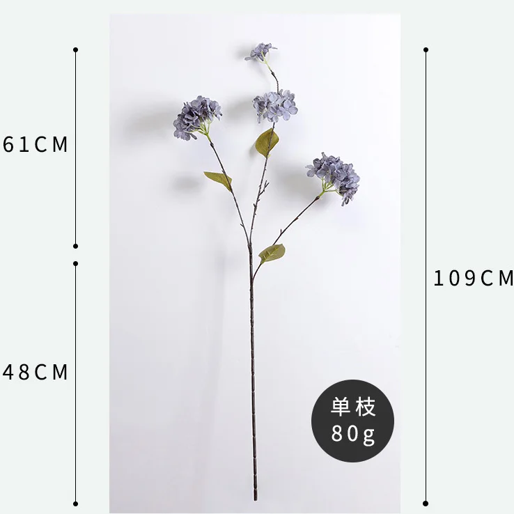 
3 heads hydrangea silk flowers artificial wedding stage flower backdrop 