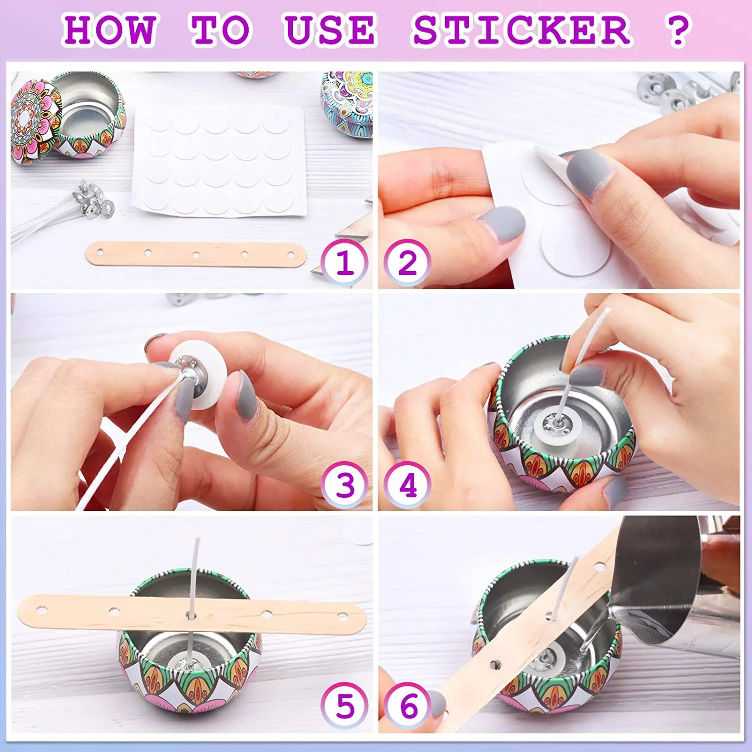 
Candle Making Kit Supplies Soy Candles 3.3LB Beginner Set with Non-Slip Rubber Pad,Heating Cup,Thermometer 