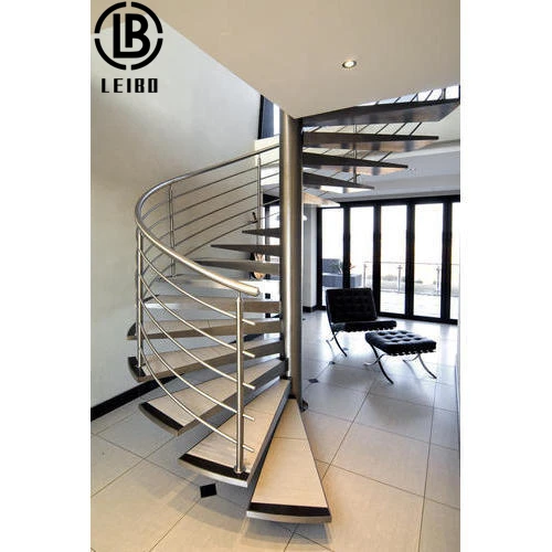 Indoor Customized Style steel structure spiral staircase price