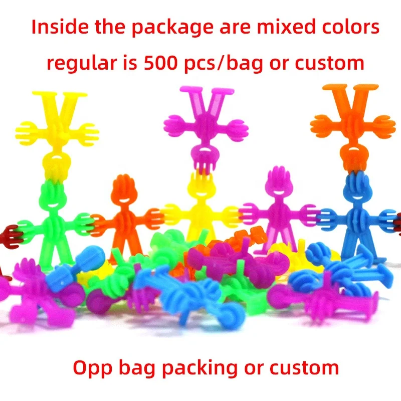 Wholesale Kid Educational Toys Plastic Diy Fashion Doll Girl Toy Cartoon Shape Egg Capsule Diy Building Blocks Cartoon Man Block