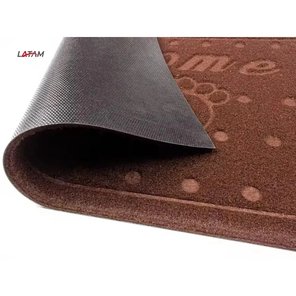 Hot embossed PVC floor mat