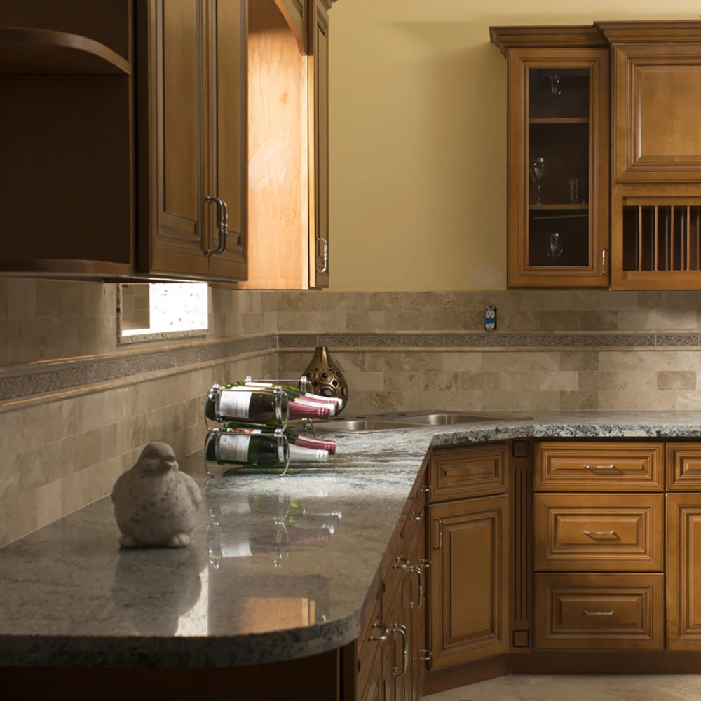 Customized American Style Solid Wood Kitchen Cabinet for Kitchen Furniture