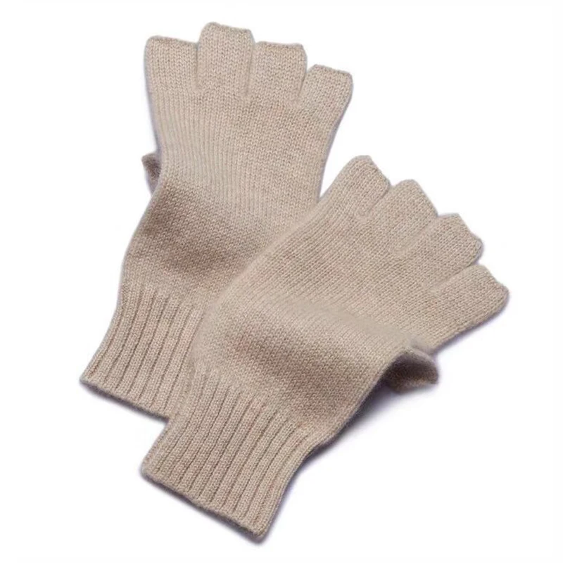 Factory Knitted Winter Cashmere Gloves Cute Fingerless Cashmere Gloves (1600466970616)