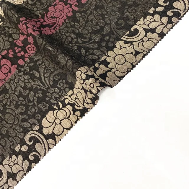 ABAYA FABRIC MANUFACTURER SUPPLY Newest Fashion Floral Jacquard Design Customized Color Abaya Material Polyester Fabric
