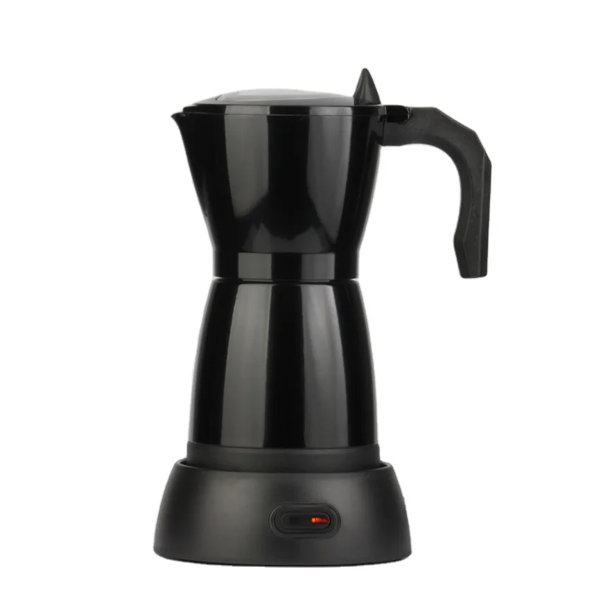 Electric 3-6 cup Aluminum One Touch Automatic moka coffee maker