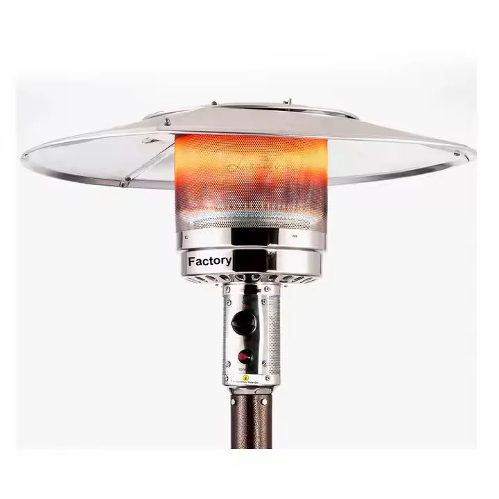 2025 Hot Sale Modern Mushroom Umbrella-Shaped Outdoor Gas Patio Heater Iron Stainless Steel LPG Propane Heating