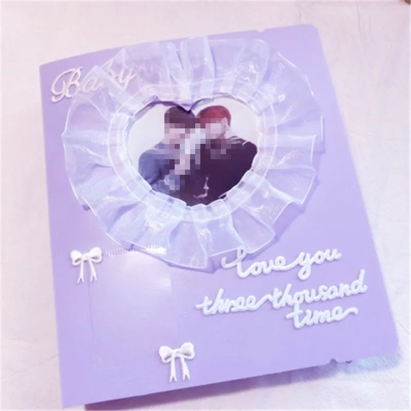 DIY lomo card  binder journal loose leaf photo album A5 Decorative stickers loose-leaf collection Love cover small card storage