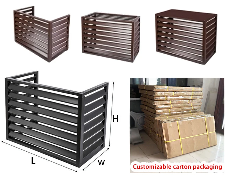 Oem Design Aluminium Rain Cover For Decorative Outdoor Air Conditioner Cover