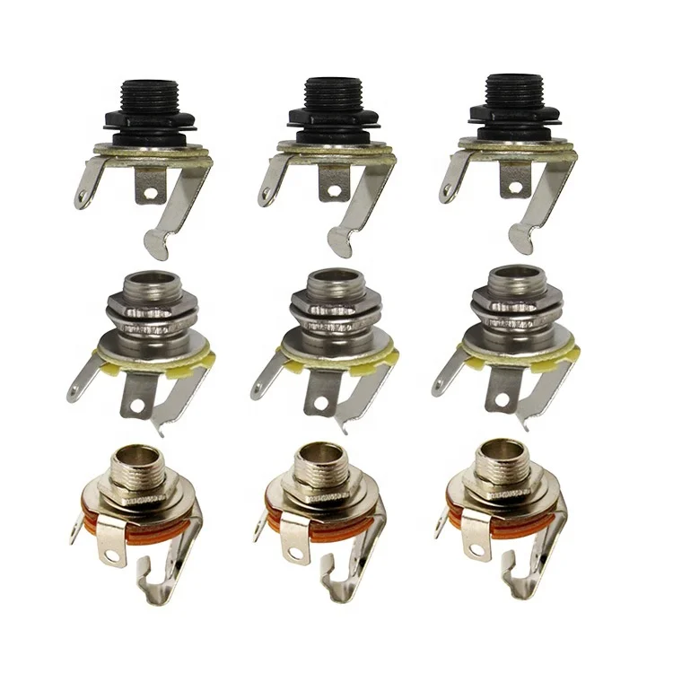 Гнездо для электрической гитары гнездо бас выходной порт отверстие sq с переключателем Длинная нога моно 6