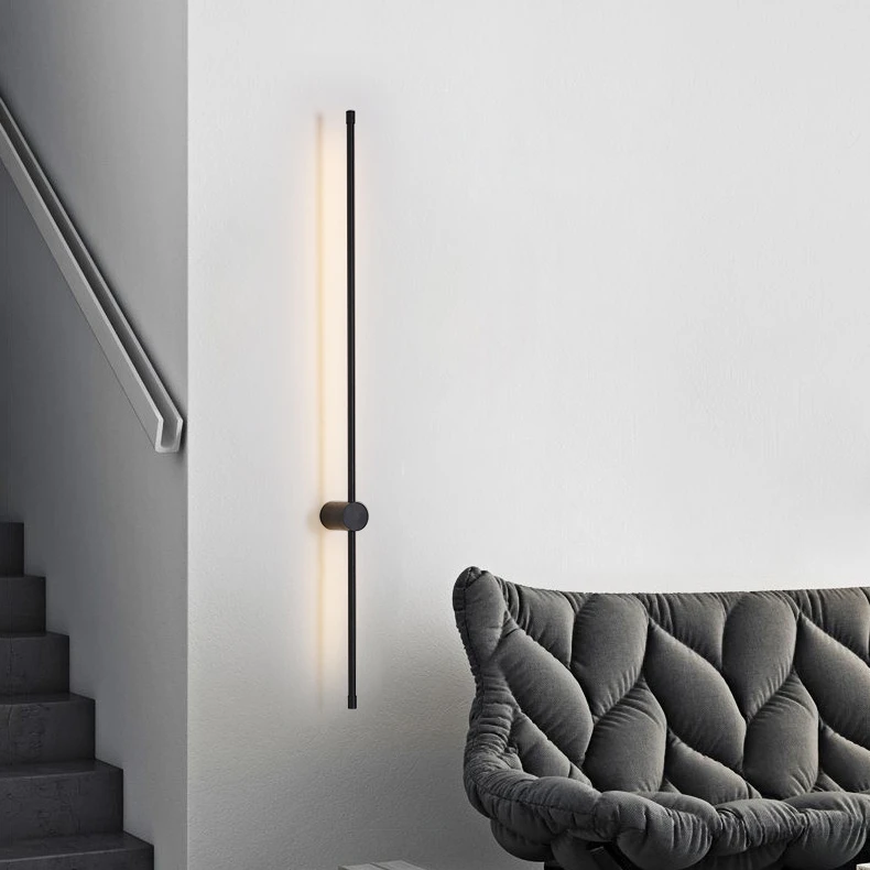 Minimalist long strip living room backdrop LED wall lamp classic corridor aisle acrylic iron wall light 60 80 100 120cm