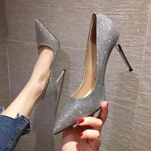 PU Leather stiletto heels Low Cut High Heels Pumps wedding shoes pointed toe Rubber  651765