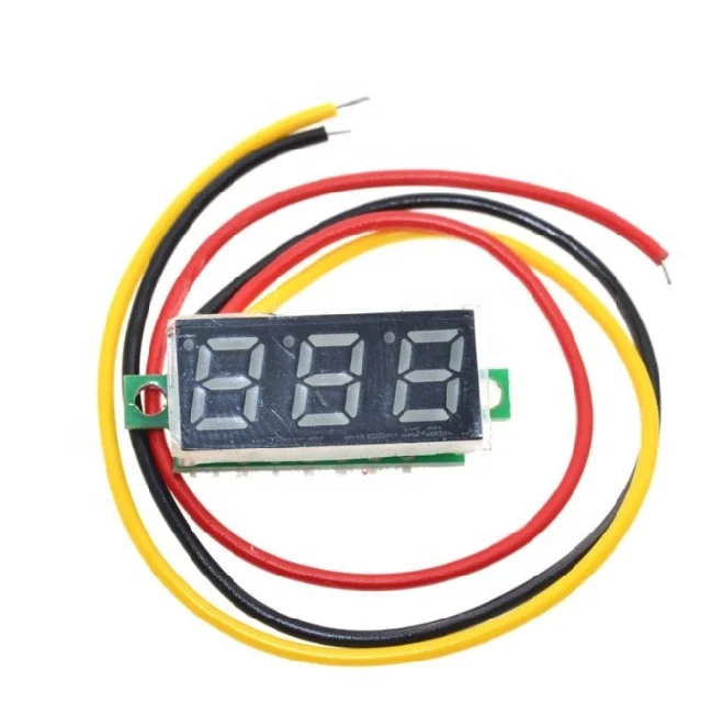 Горячие Продажи 3 провод DC Цифровой вольтметр DC4.5V-30V 0 28 дюймов Мини цифровой 0-100V