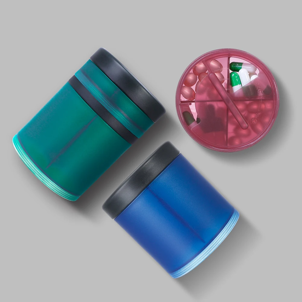 Premium Organizer Online Round Travel Size Portable Plastic Smart Medecine Pill Tablet Storage Box