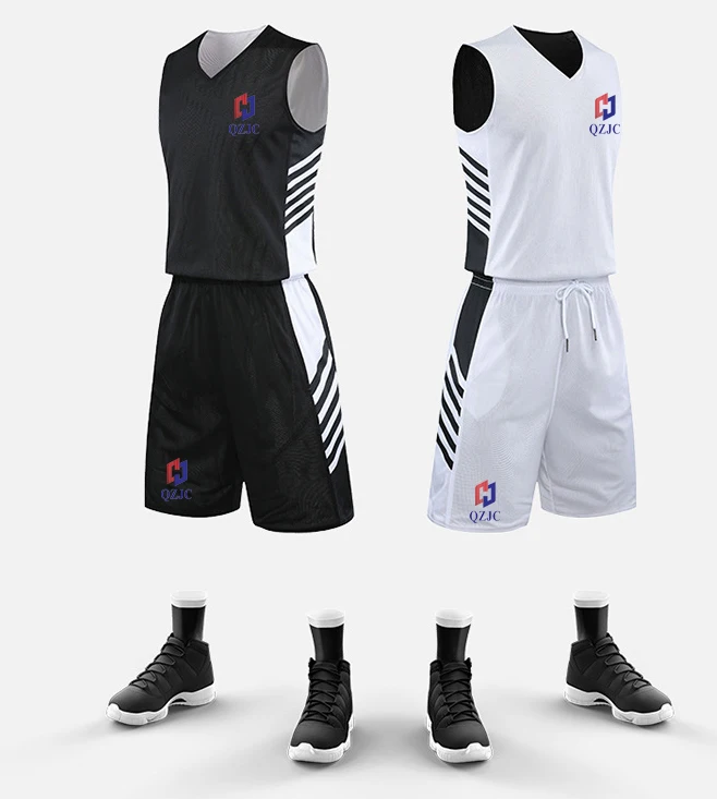 basketball jersey double sided student game training uniforms for men wearing basketball uniforms on both sides