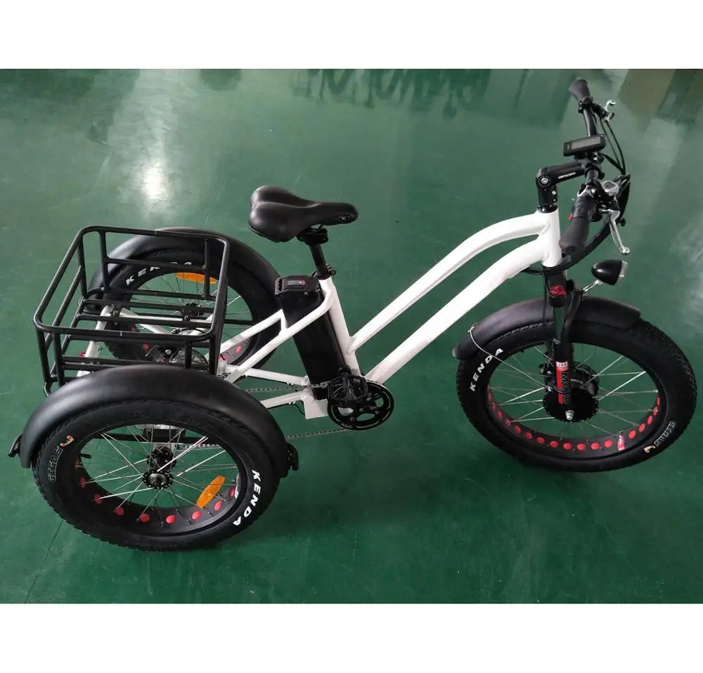 
PETRIGO 36V/48V 350W/500W/750W Fat Tire 3 Wheel Electric Bicycle Electric Delivery Tricycle E bike fat bike Electric Trike 