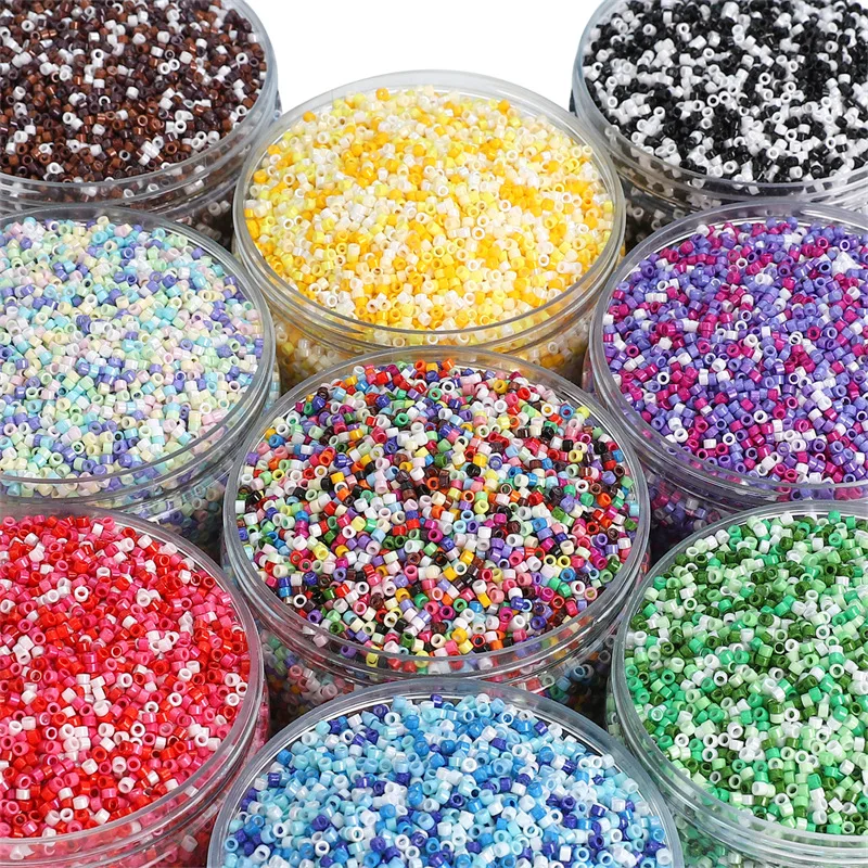 Wholesale 1 pack of 450g 1.6mm/2mm/2.5mm multi color glass seed beads made jewelry necklace bracelet