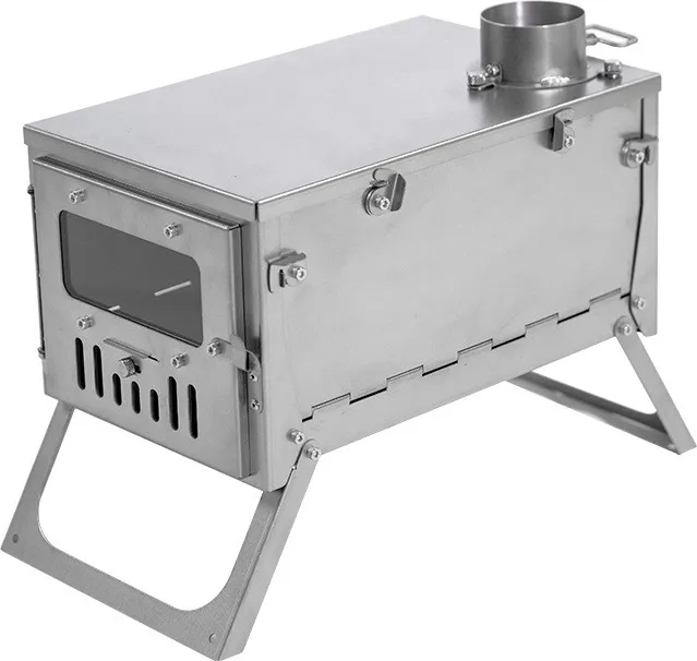 Mini Tent Stove Ultralight Stainless Steel Hot Tent Stove 30*19*15cm Outdoor Firewood Oven Portable Camping Wood Burning Stove