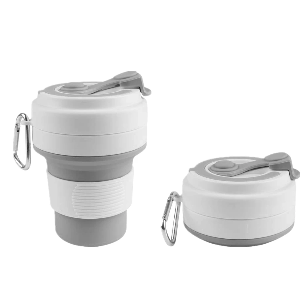 
Silicon Folding Water Drinking Cup Eco Friendly Travel Silicone Collapsible Coffee Cup Foldable 