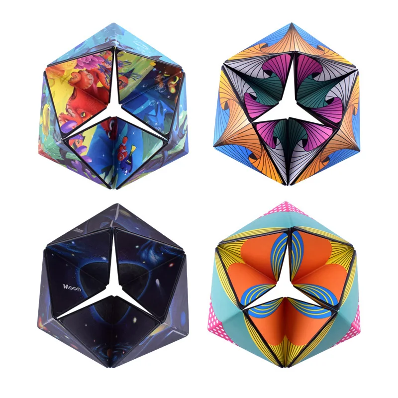Magic Cube combo Infinity Cube Toy Transforming Geometric Puzzle 3D Fidget Stress Anxiety Relief Magic Cubes