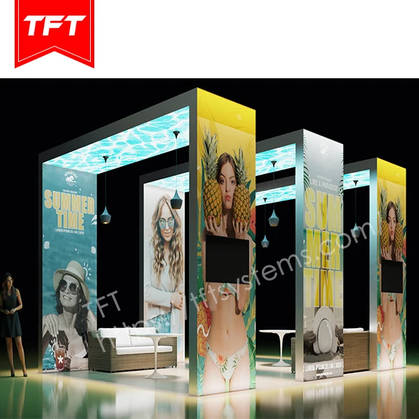 backlit booth displays custom exhibits