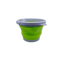 Kitchen outdoor camping large capacity portable plastic foldable collapsible silicone bucket round folding bucket