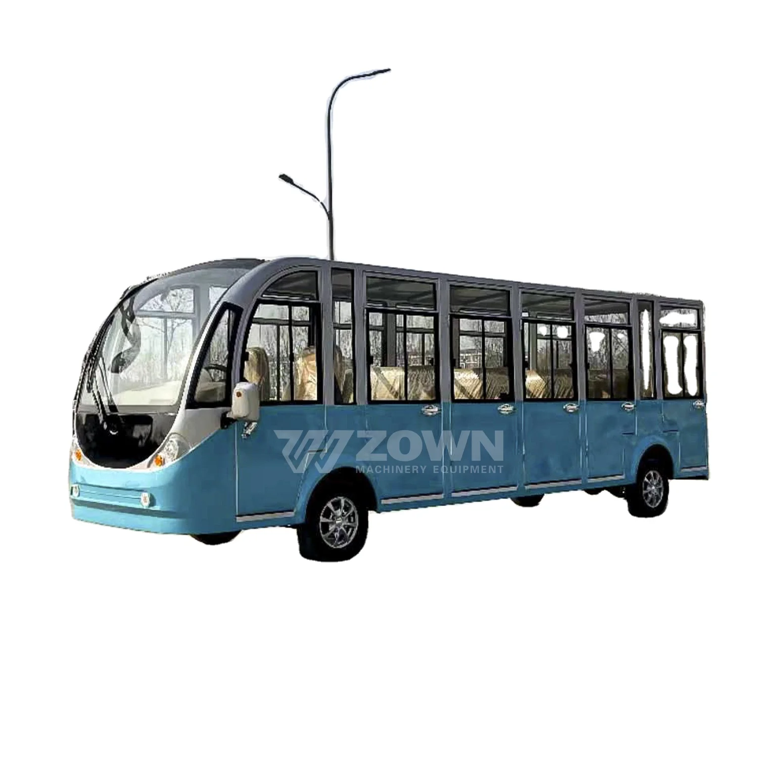 China High Quality 17 Seater Fully Enclosed Passenger Electric City Sightseeing Bus Electric School Bus