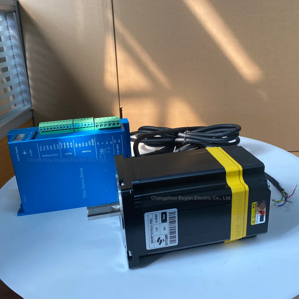 1set/3set/4set Nema34 86 Hybrid Stepper Servo Motor 8.5nm and Digital display Drive for CNC Machine