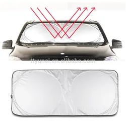 Top selling front car sunshade 240T polyester with silver coating park shade