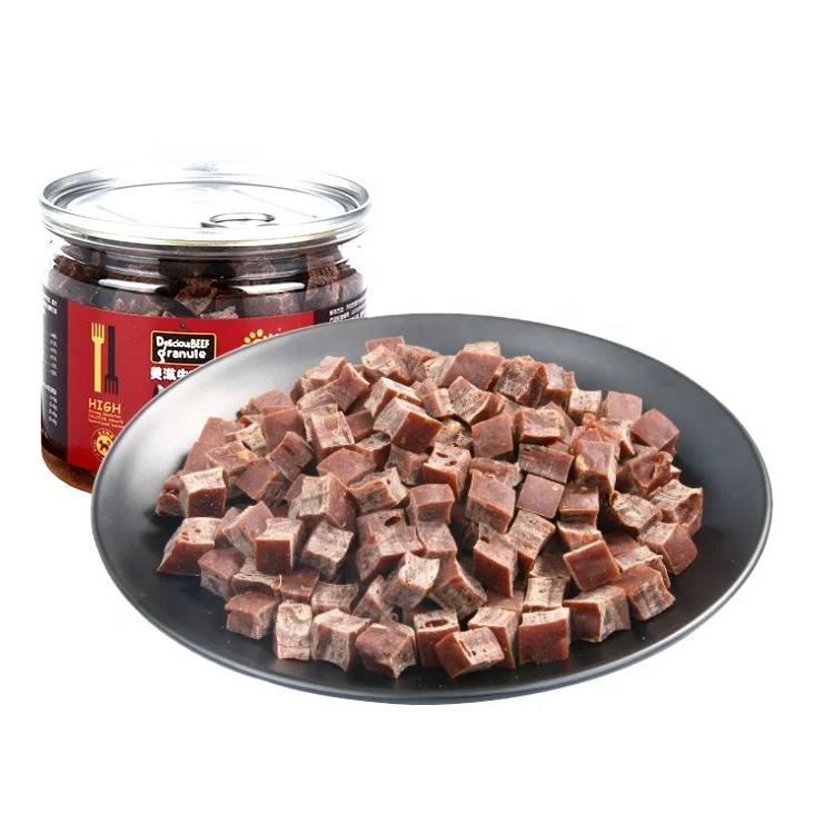 Professional Manufacturing Dog Dried Beef Cubes Pet Snacks Pet Training Treats