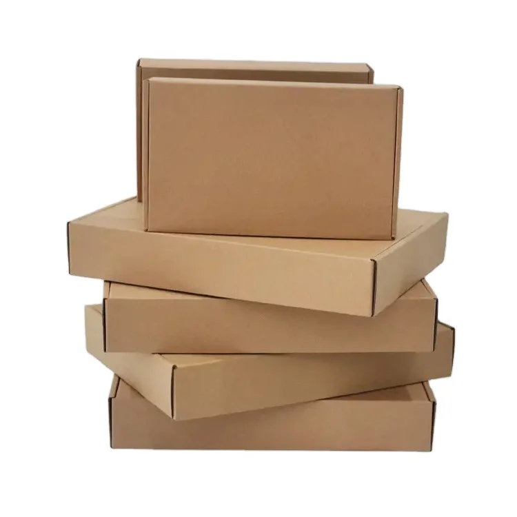 Custom Logo Kraft Paper Flip-Top Shoe Box Recyclable Corrugated Printing Paper Sneaker Shoe Box