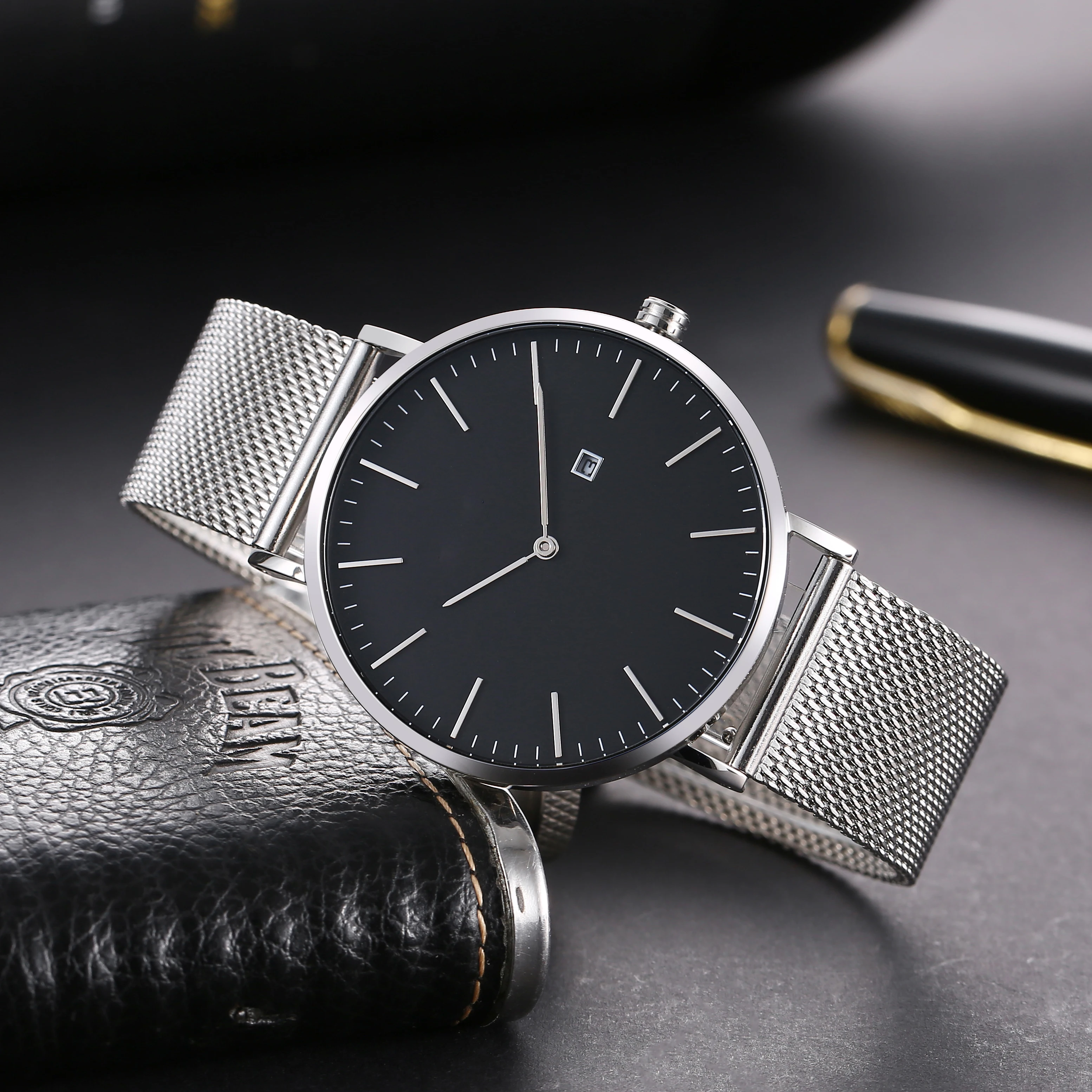 Custom Logo Watch Alloy Material Water Resistant Feature Wrist Men Watch Luxury Mechanical Clock