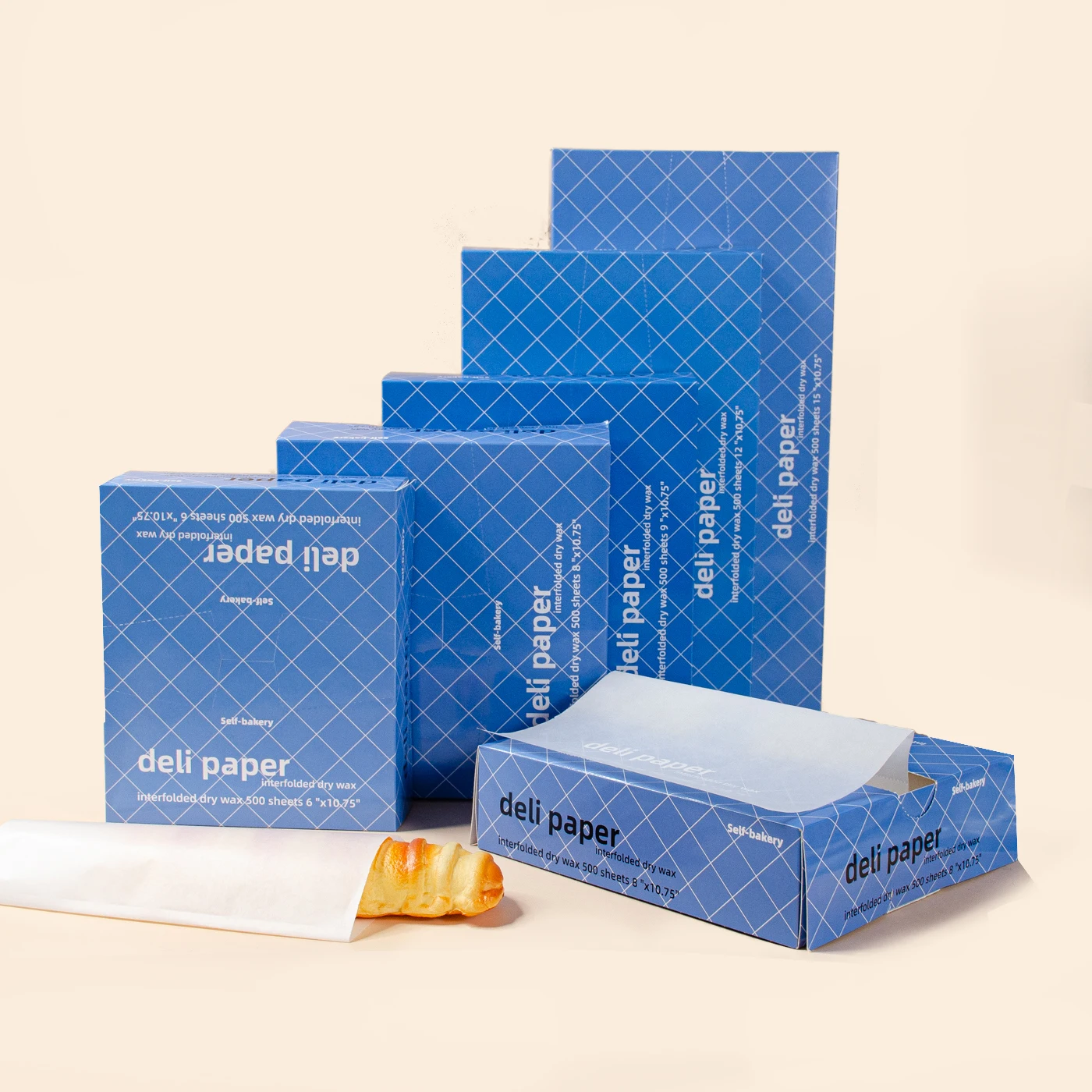 Antigrease pop up folded interfolded wax deli paper sheets 10 x 10.75