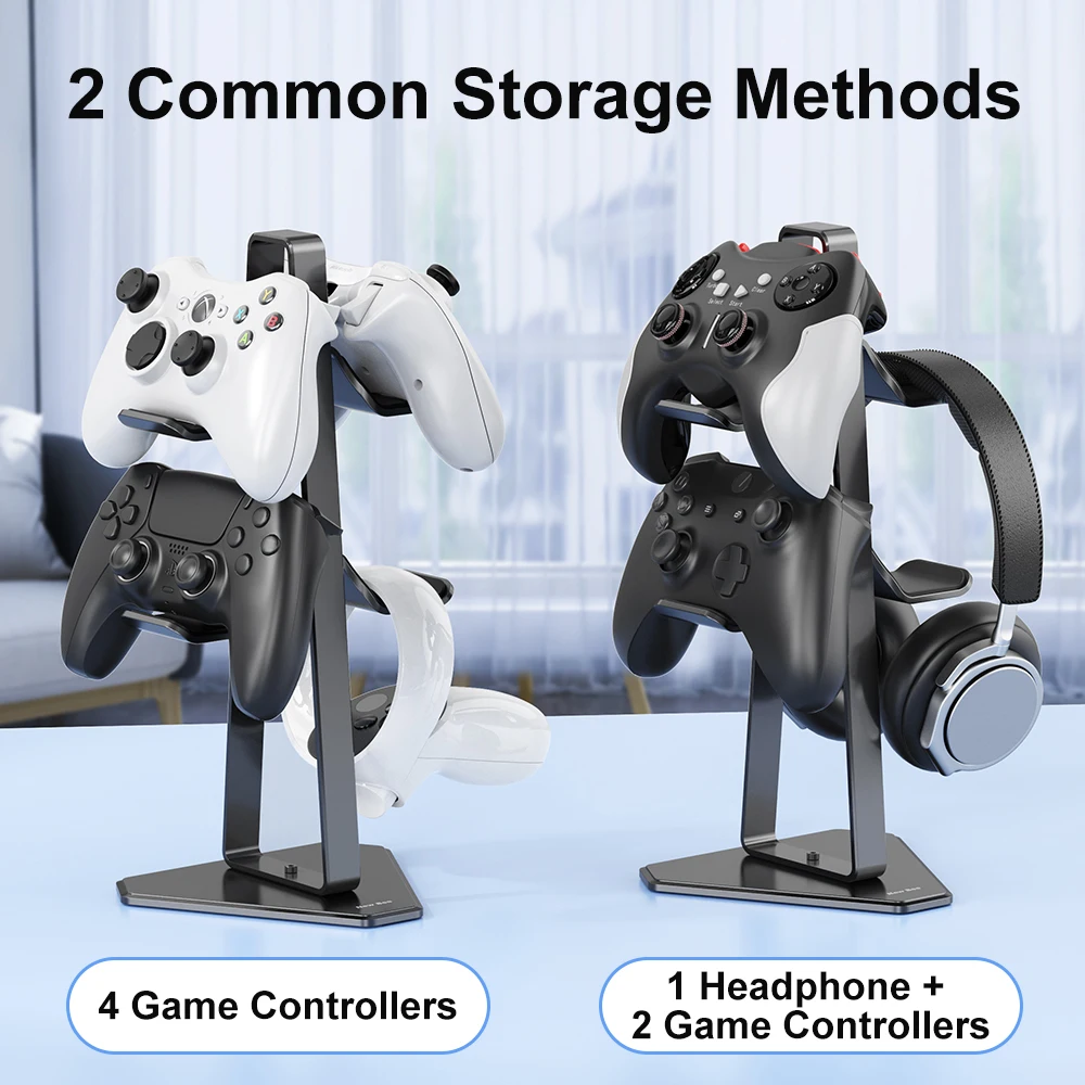 New Bee New Arrivals 2 Tiers Gaming Controller Headset Stand for PS4 PS5 One Xbox Switch Game Controller Holder