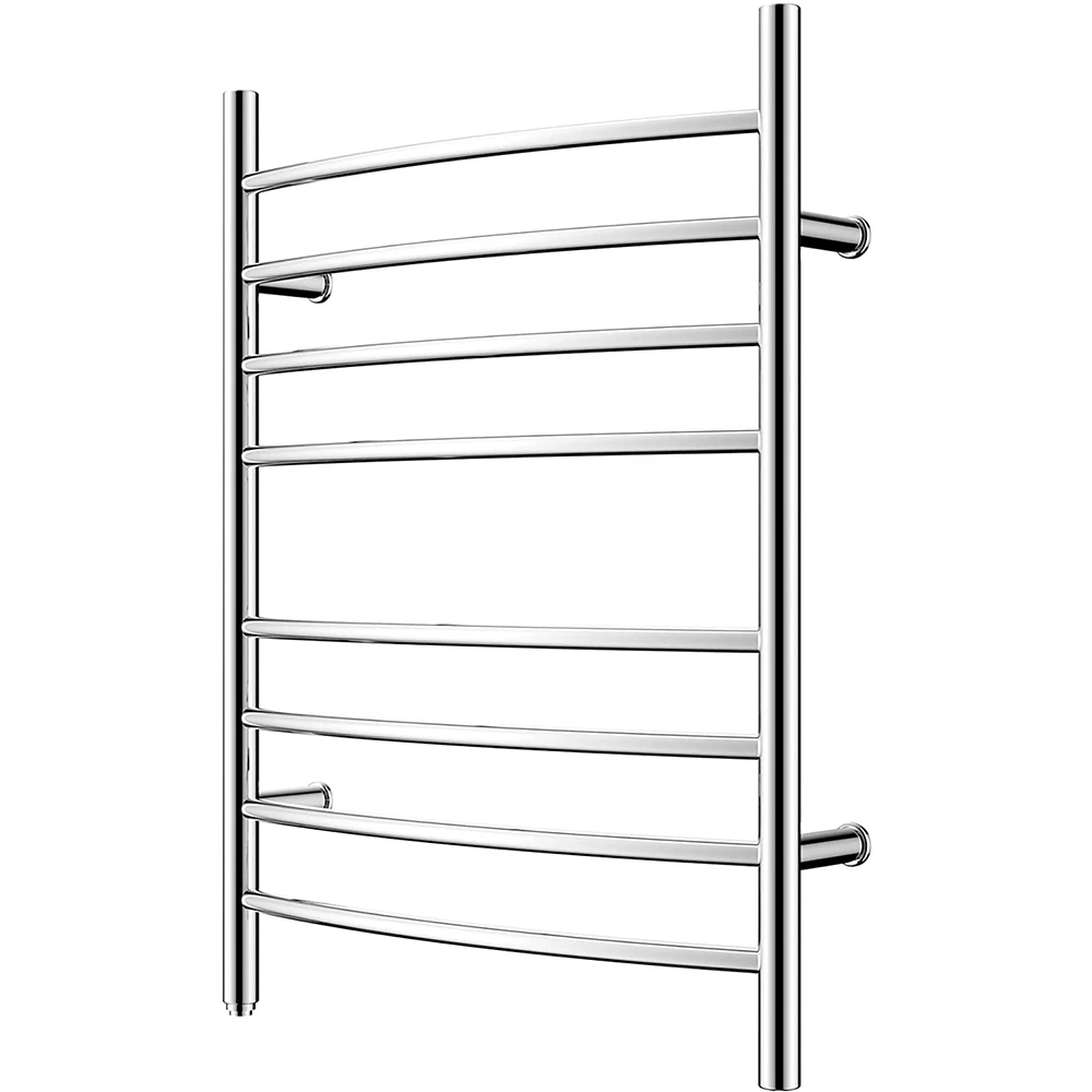 Towel Warmer Plug-in Curved Bath Towel Heater Drying Rack Mirror Polish Towel Warmer for Bathroom