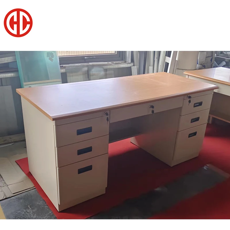 Металлические офисные столы с 7 ящиками