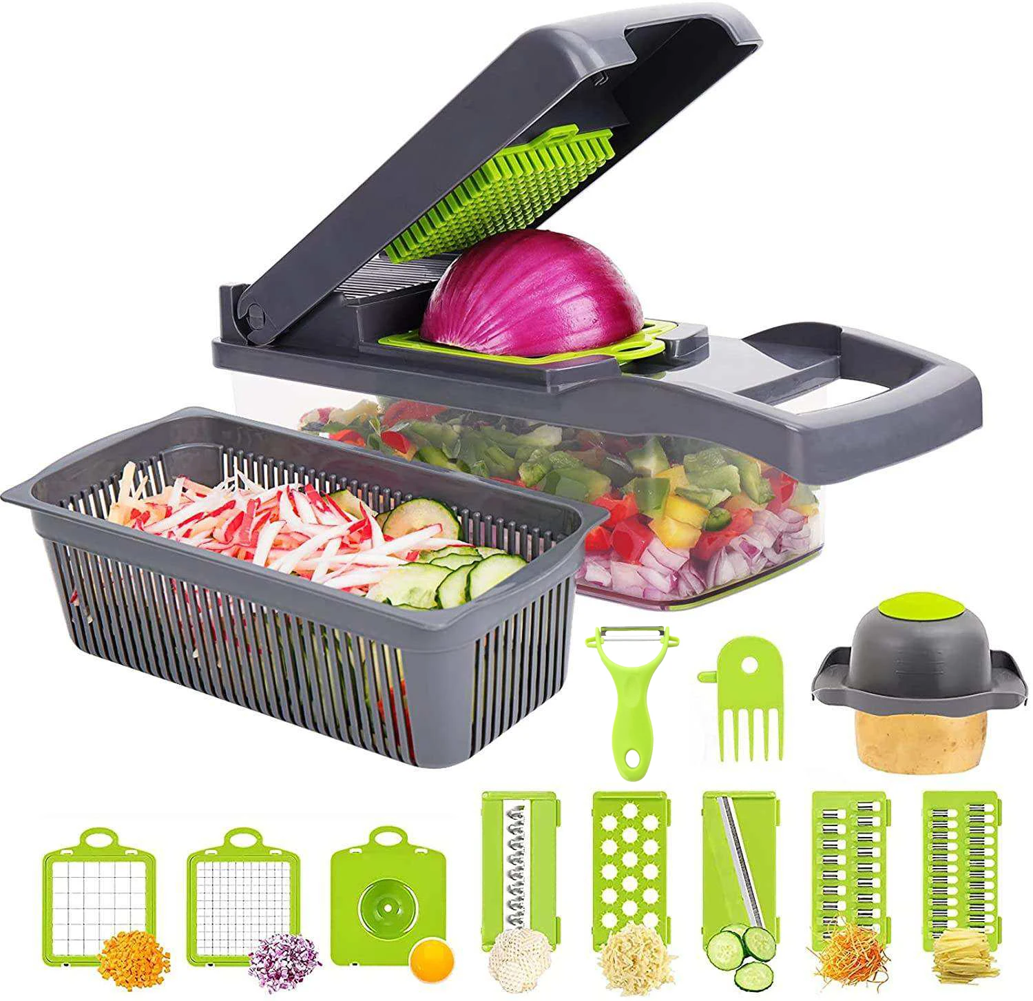 Machine Multifunction Cutter Slicer Multi-function Manual Fruit Vegetable Food Chopper