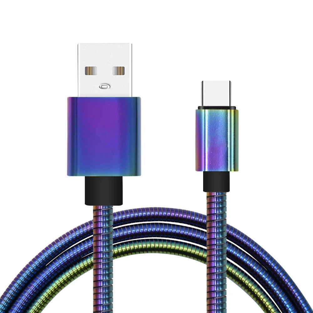 Высококачественный металлический Плетеный Usb-кабель типа C, быстрое зарядное устройство для iPhone, кабель для быстрой зарядки и передачи данных