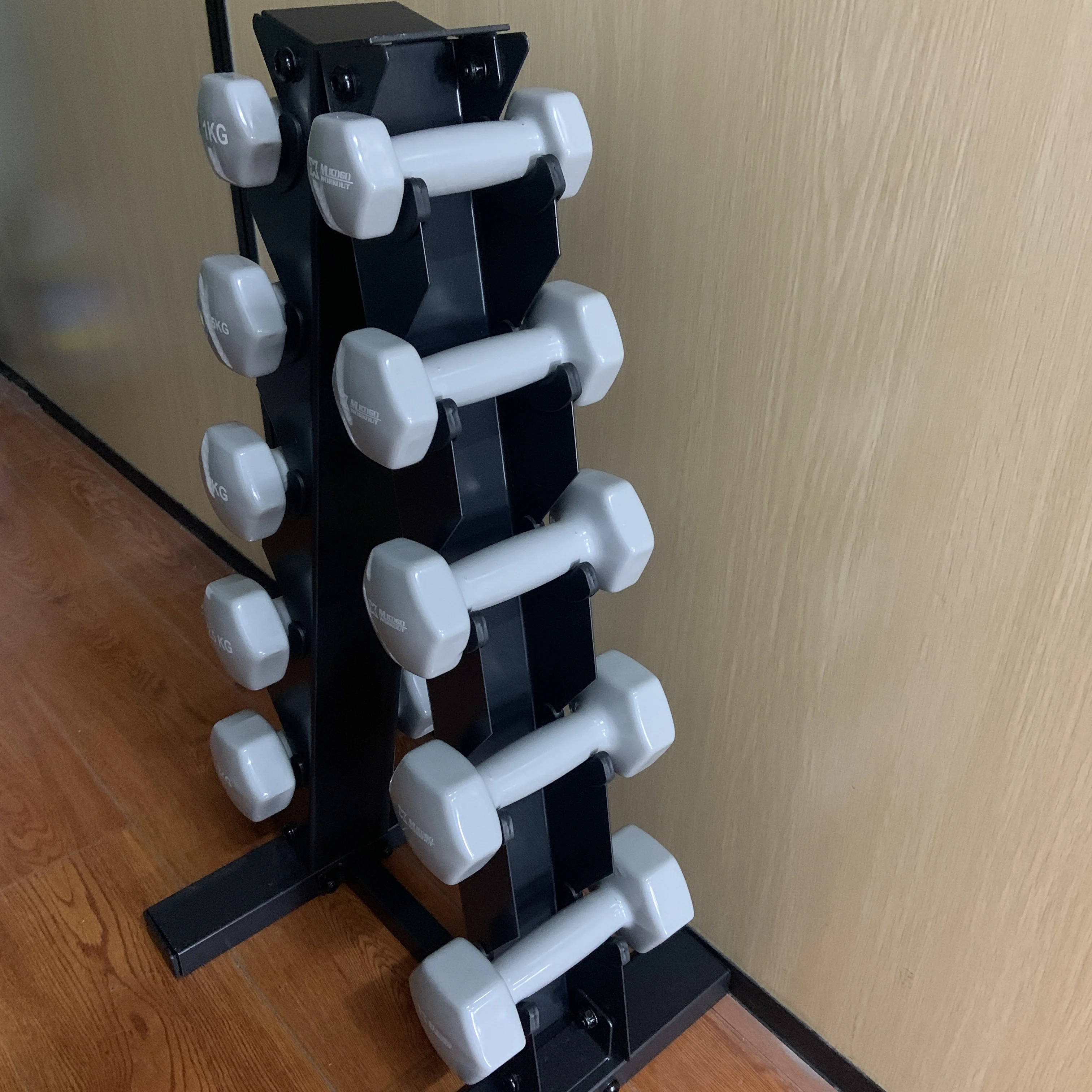 Gym Equipment Free Weights Commercial 5 Pairs Vertical Adjustable Dumbbell Stand Dumbbell Rack