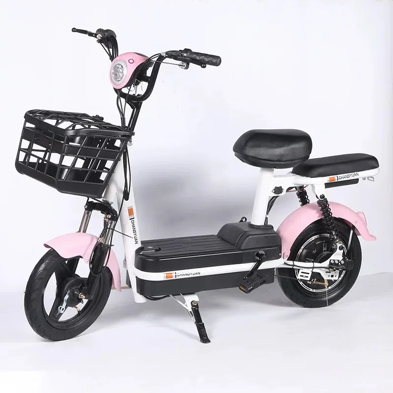 2024 New Adult Electric 2-Wheel E-Bikes Smart Digital 350W Battery Power 48v City Bicycle with Two Seats Good Price