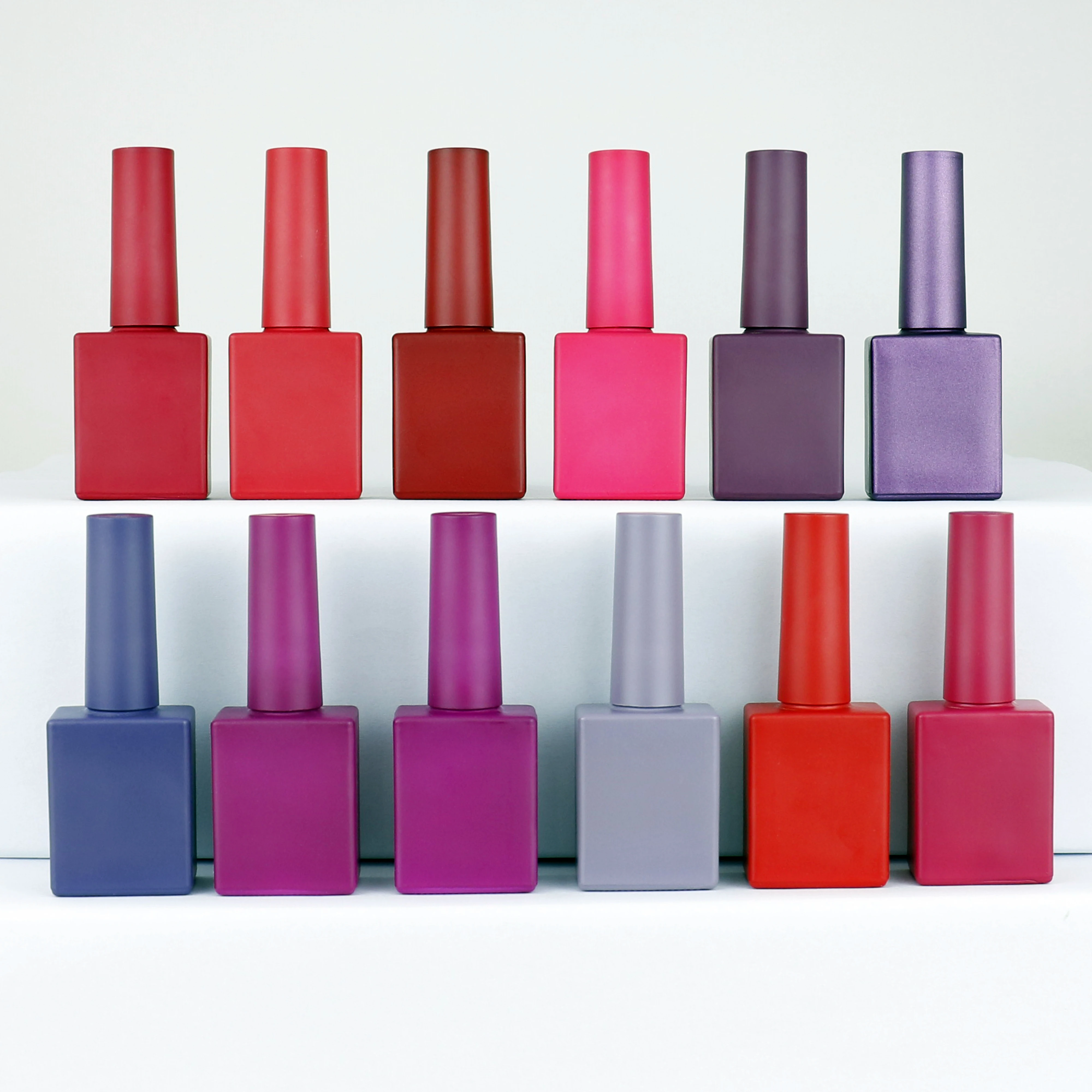 OEM Wholesale price color rectangular empty nail polish bottles