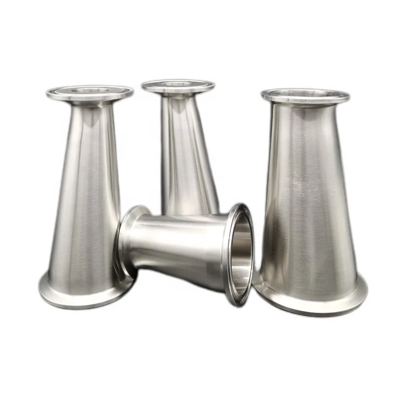 SS304/316L DIN 3A SMS ISO IDF BPE Sanitary Stainless Steel clamped concentric reducer