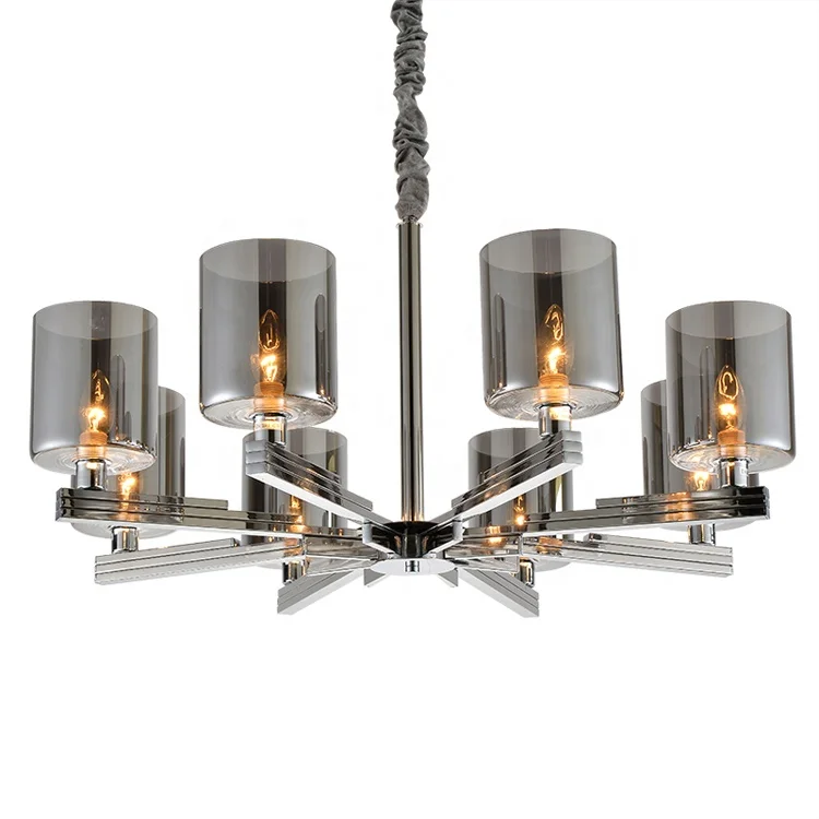 
Socket Glass modern Chrome decorative Stainless steel pendant light Chandelier Indoor 