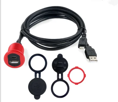 Floor Front Panel Usb Charging Port AUX Car Mount for Hidden Cable