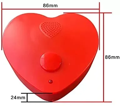 Voice Recordable Talking Hearts with 2 minutes recording time Talking Heart Voice Recorder Sound Box for Teddy Bears Plush Toys
