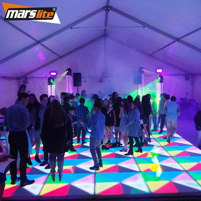 Портативный Акриловый СВЕТОДИОДНЫЙ танцпол для свадебной вечеринки