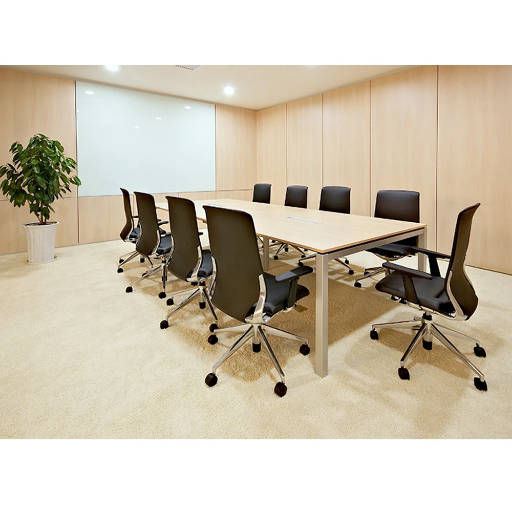 High quality big rectangle customized meeting table conference room meeting furniture boardroom training desk with socket